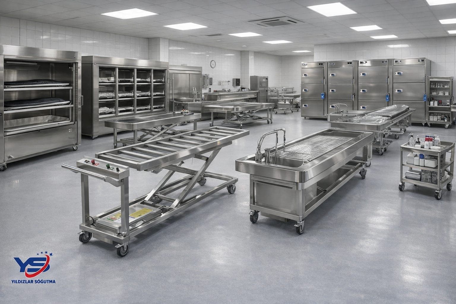 Tek/çift/üç katlı morglar, yandan–baştan yüklemeli sistemler, gasil ve teneşir masaları. Yıldız Soğutma ile profesyonel kalite, hijyen ve güvenilir üretim. Adli tıp ve hastaneler için morg çözümleri: modüler tasarım, kolay temizlik, güvenli kullanım. Gasil masası ve teneşir masası üretimi Yıldız Soğutma’da. Morg dolabı ve morg odası ekipmanlarında ikna eden kalite: tek/çift/üç katlı seçenekler, ergonomik yükleme, dayanıklı paslanmaz yapı. Teklif alın!