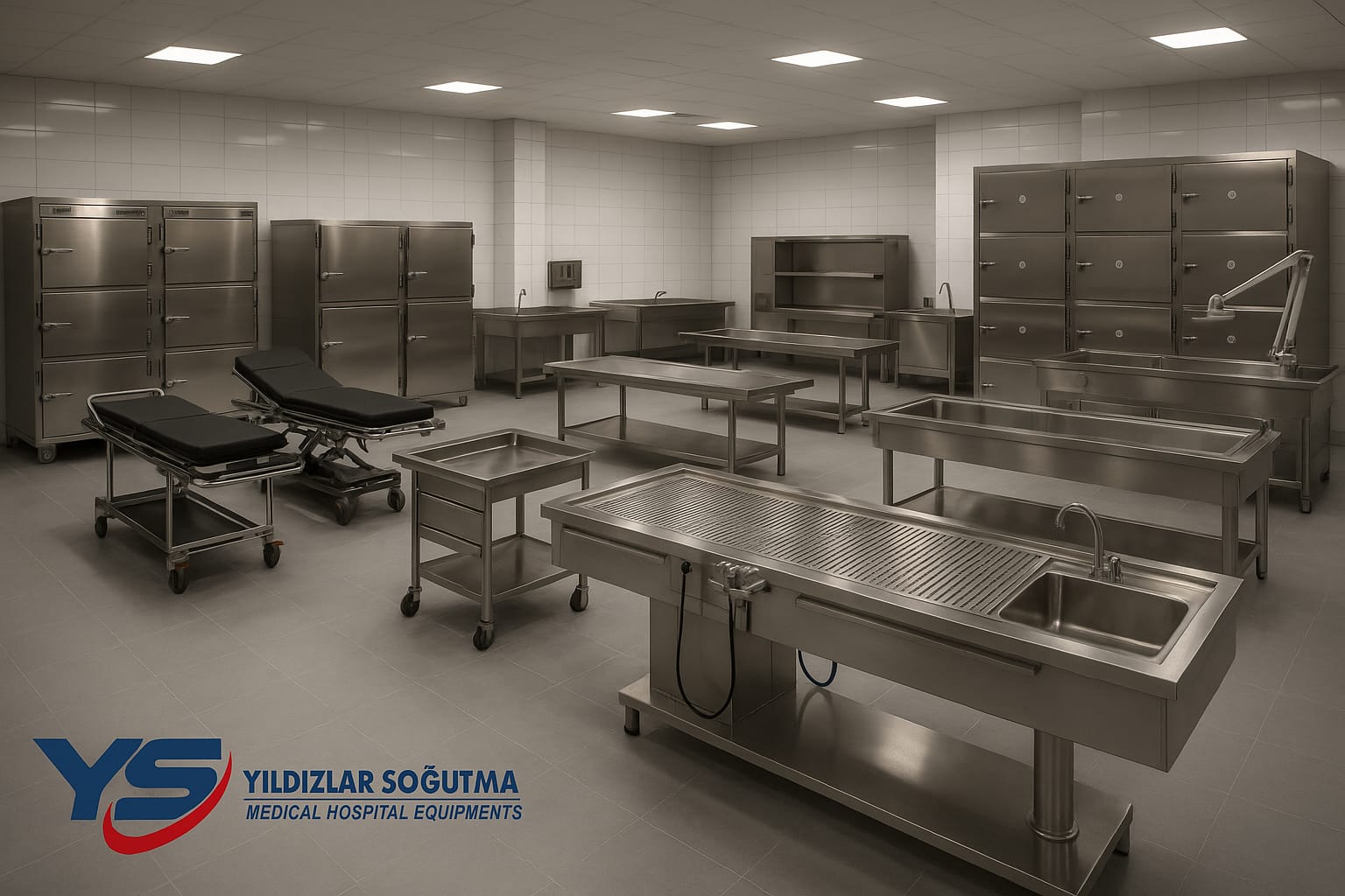 A. Morg ve Cenaze Grubu: Paslanmaz Morg Üniteleri | 2'li ve 3'lü Hastane Tipi Cenaze Dolapları Taşınabilir Klimalı Tabut: Dijital Dereceli ve Tam Hijyenik Çözüm Adli Tıp Otopsi Masaları ve Kadavra Saklama Sistemleri (Yerli Üretim) Mobil Morg ve Cenaze Yıkama Üniteleri | Uygun Fiyat & Yüksek Kalite B. Hastane Demirbaş Grubu: Ameliyathane ve Sterilizasyon Üniteleri: Paslanmaz Cerrahi El Yıkama Evyesi Hastane Tipi Paslanmaz Dolaplar: İlaç, Narkotik ve Alet Muhafaza Çözümleri Medikal Taşıma Arabaları: Cerrahi Alet, Pansuman ve Acil Müdahale (Crash Cart) Anatomi Laboratuvarı Kurulumu ve Kadavra Diseksiyon Masaları