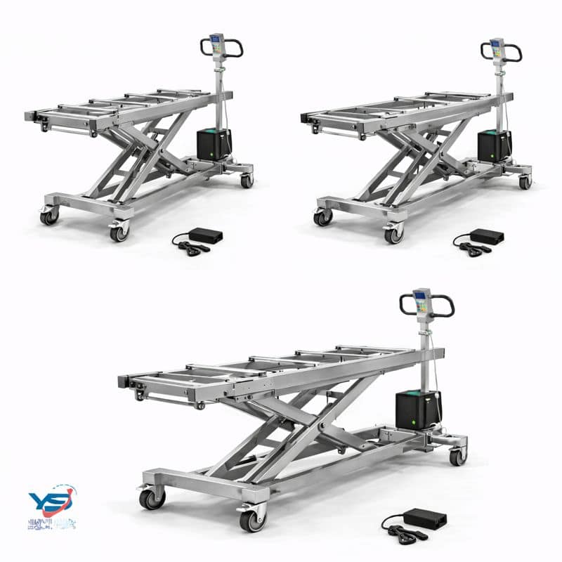 Elektrikli Morg Lifti | 250 Kg Şarjlı Cenaze Kaldırma Arabası