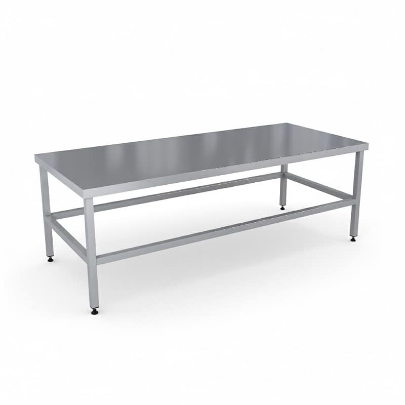 304 kalite paslanmaz krom çelik gasil masası. 5 cm derinlikli üst tabla, su yolu izli tasarım, hijyenik ve antibakteriyel yüzey, ergonomik pis su çıkışı. Yıldızlar Soğutma kalitesiyle yıllarca güvenli kullanım.